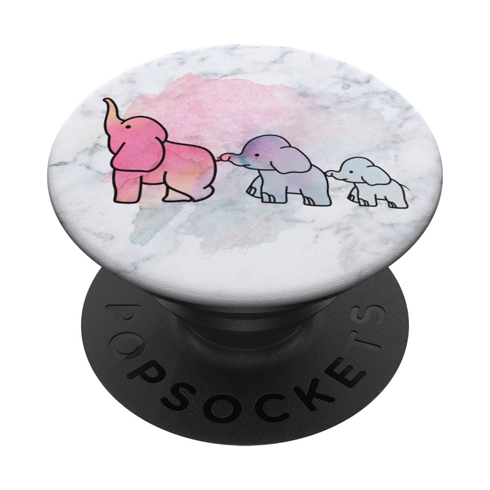 PopSockets 2 Kiddos Elephant Gift for Mom Baby Elephant PopSockets PopGrip: Swappable Grip for Phones & Tablets