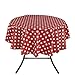 Ottomanson Vinyl Tablecloth Polka Dot Design Indoor & Outdoor Non-Woven Backing Tablecloth, 55