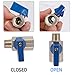 WYNNsky Tank Mini Ball Valve, 1/4''NPT Female Threads×1/4''NPT Male Threads, Shut-Off Air Compressor Accessories Fittings