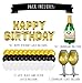 Gold Birthday and Champagne Balloon Set - Birthday Party Decorations - 21st - 30th - 40th - 50th - Funny Birthday Party Supplies