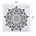 Wall Sticker,OUBAO Mandala Flower Indian Bedroom Wall Decal (Black)