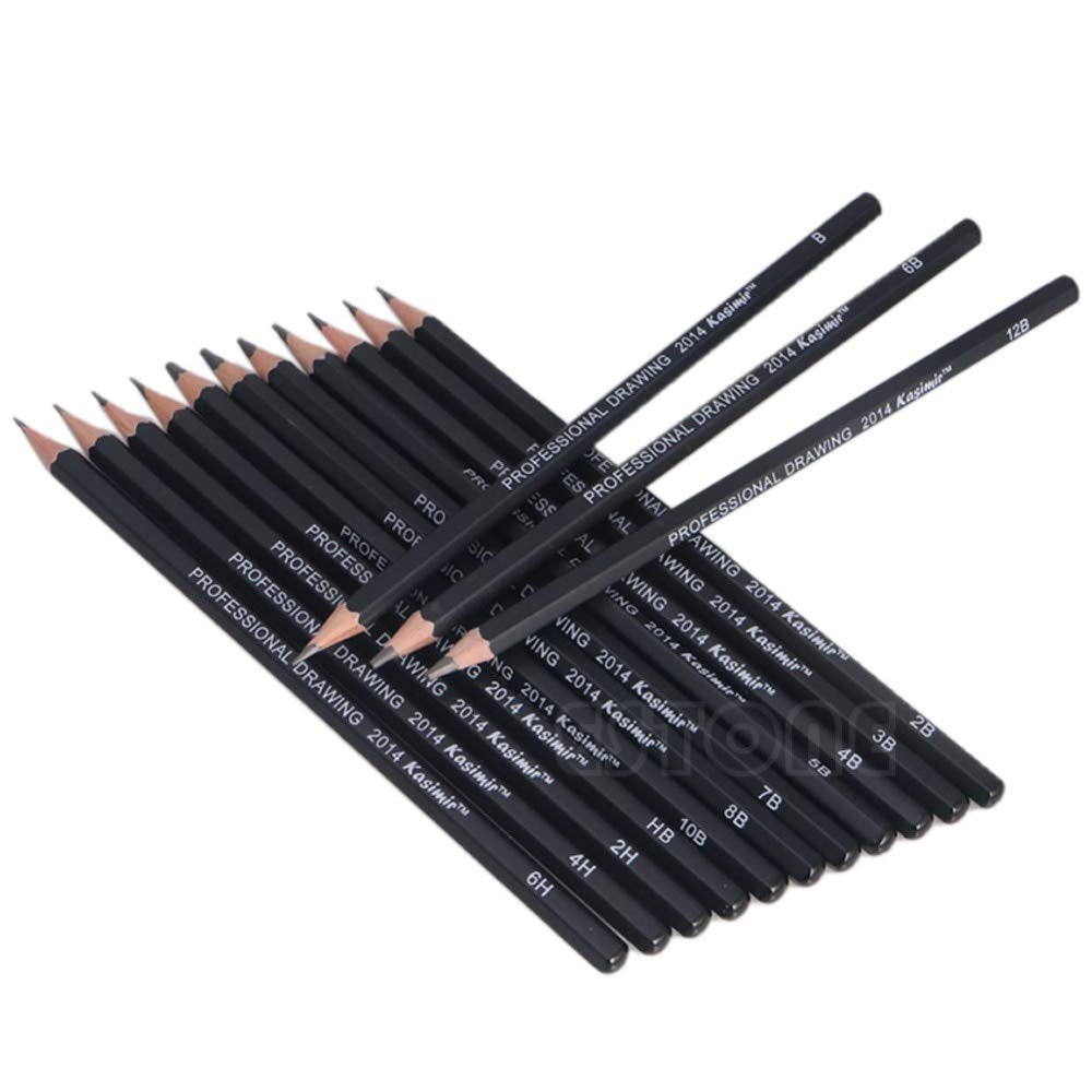 Hariier 14Pcs Sketch Art Drawing Graphite Pencil 12B 10B 8B