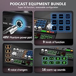 Podcast Equipment Bundle ALL-IN-ONE Audio Interface