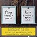Outshine Funny Bathroom Quotes Wall Decor Art Prints (4 Pack Unframed ) | 8” x 10” Witty Sayings and Signs | Decorations for Guest Bath, Powder Room, Master | Best Funny Gift