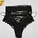 Cradlebeauty Sexy Womens Lace Lace-up High Waist See-Through Briefs Panties