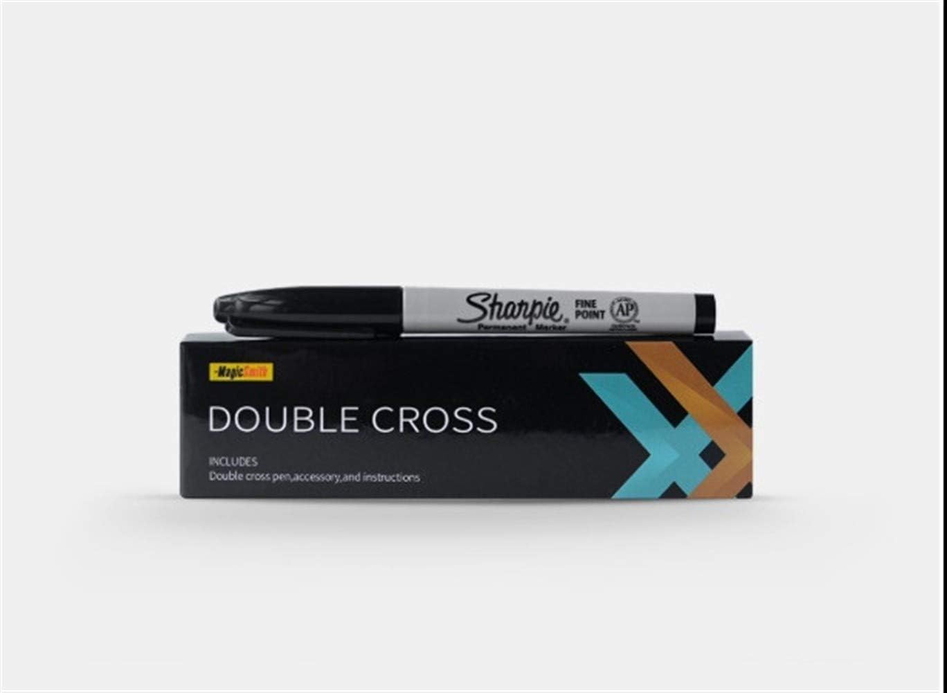 MUZIWENJU Double Cross By Mark Southworth (1 X Stamper + 1 Heart Stamper) Magic Tricks Street Stage Magia Illusion Gimmick Props Magicians ( Color : White )