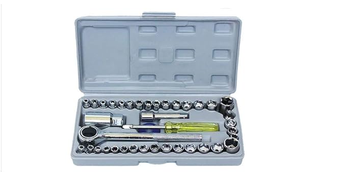 Panihari 40 in 1 Pcs Drive Combination Socket Wrench Set Sleeve Screwdriver Hardware Kit for Automobile Motorcycle Repair