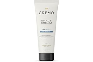 Cremo Sensitive Shave Cream, Astonishingly Superior Ultra-Slick Shaving Cream for Men, Fights Nicks, Cuts and Razor Burn, 6 Fl Oz
