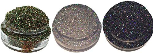 Lumikki Cosmetics Trio Set of 3 Glitters For Eyeshadow / Eye Shadow / Eyes / Face / Lips / Nails Makeup - Compare to NYX - Shimmer Makeup Powder - Holographic Cosmetic Loose Glitter (Trio 2)