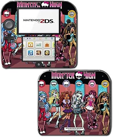 Monster High School New Ghoul Spirit Ghoulia Yelps Rule Haunted Doll Frankie Stein Draculaura Cleo de Nile Video Game Vinyl Decal Skin Sticker Cover for Nintendo 2DS System Console by Vinyl Skin Designs
