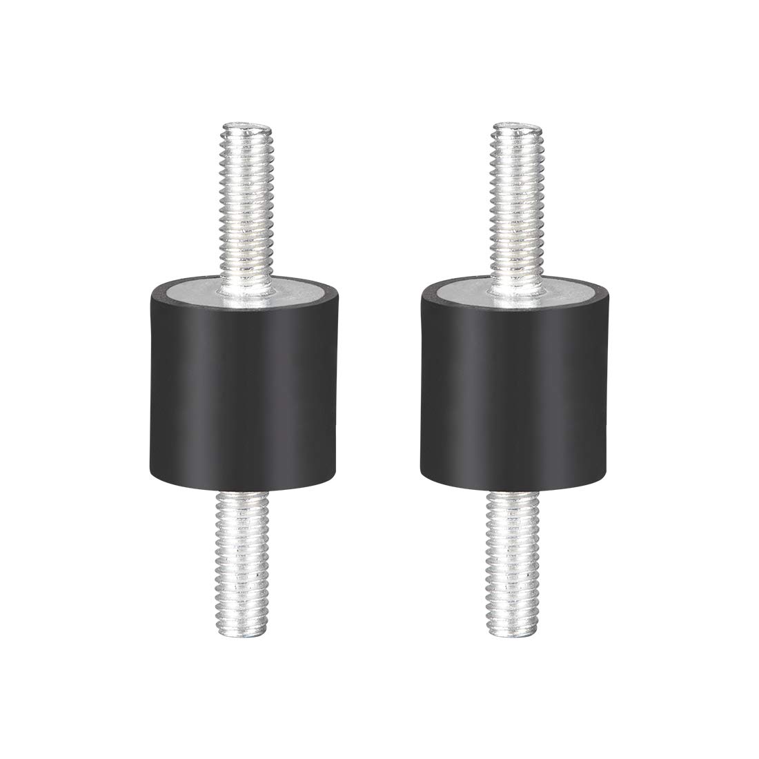 sourcing map 20 x 20mm Rubber Mounts,Vibration Isolators,Shock Absorber with M6 x 18mm Studs 2pcs
