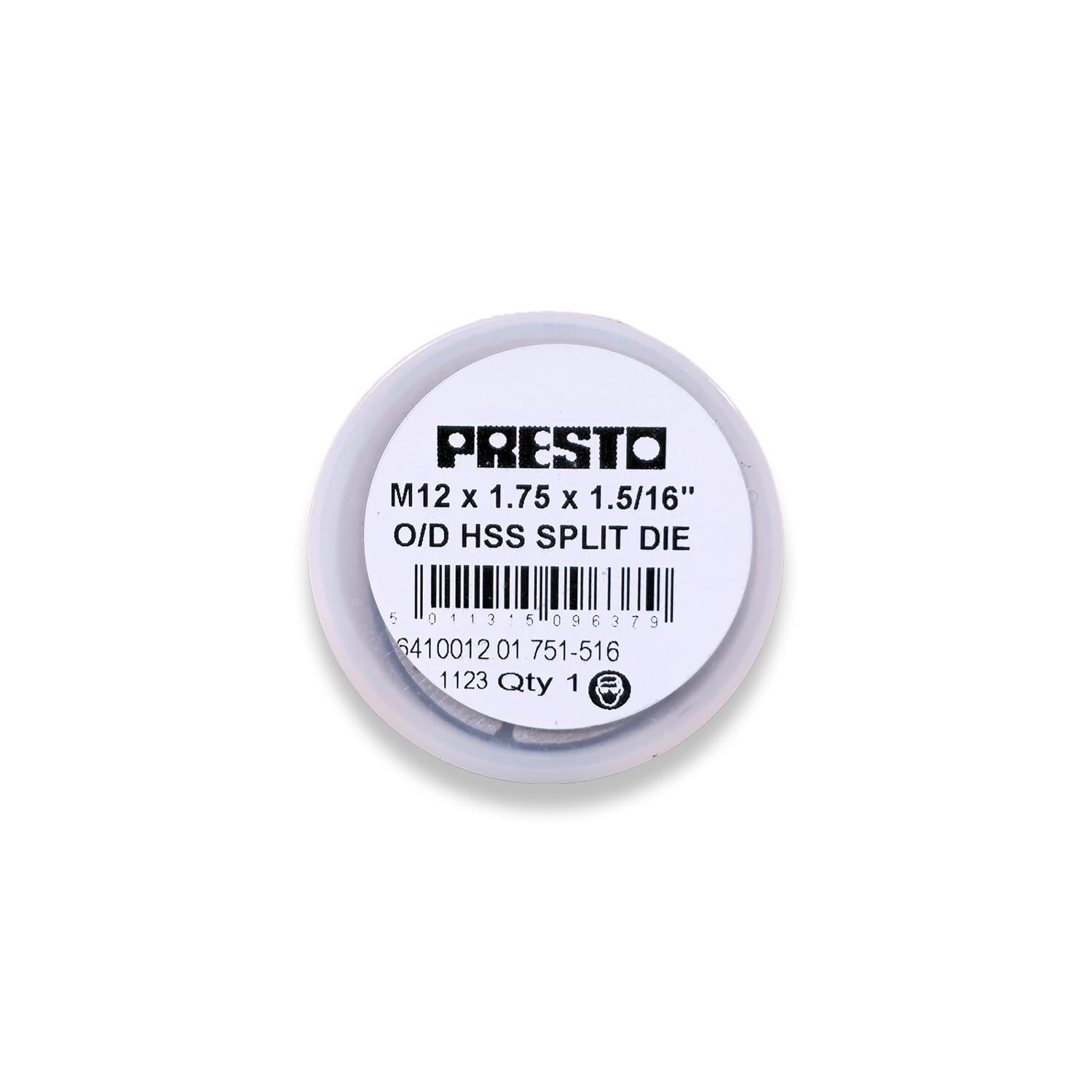 Presto 6410012.01.751-516 Metric Coarse HSS Circular Adjustable Split Die