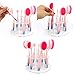 Oval Makeup Brush Holder, ESARORA 10 Hole Transparent Oval Makeup Brush Holder Drying Rack Clear Acrylic Cosmetic Shelf