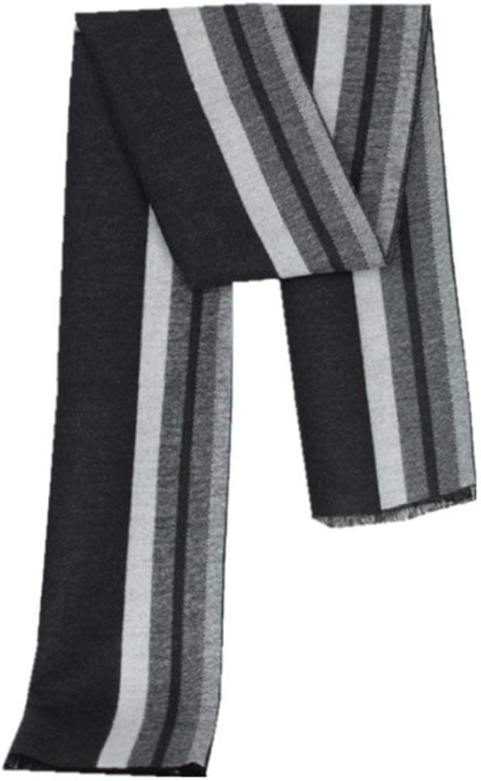 Herren Schal Winter Kariert - Weicher Winterschal 180x30cm Viskose Gestrickt