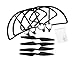 Zonyee 4pcs 2A+2B Propeller Blades with 4pcs Prop Guards for Hubsan H501S H501C X4 Quadcopter Drone, Black