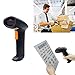 Vcall 2.4GHz Handheld Wireless USB Automatic Laser Barcode Scanner Reader with USB Receiver Storage of up to 5000 Code Entries for POS PC Laptop (Black)