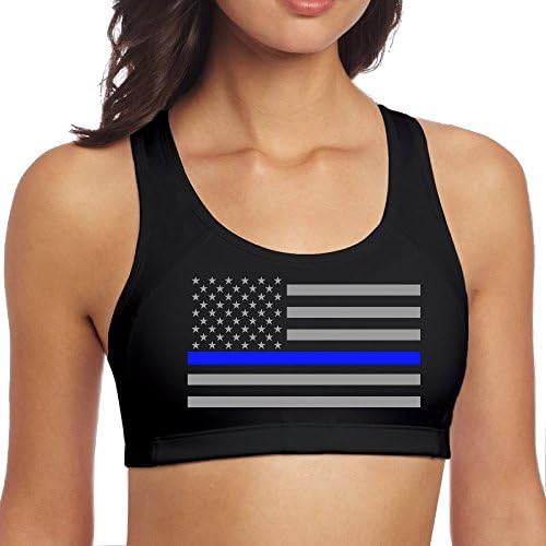 JXMD Women's Particular Thin Blue Line American Flag Running Vest