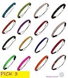 Rhinestone Stretch Elastic Headband 3 PACK You PICK COLORS by Kenz Laurenz Crystal Hair Band Glitter Accessory Great for Sports Softball Cheer Dance Sparkly Fashion Headpiece