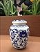 Decorative Blue and White Lotus Pattern Porcelain Storage Container or Display Unit.Large