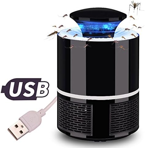 Electric Bug Zapper Mosquito Trap Fly Insect Killer UV Light Lamp with Built in Fan Mosquito Catcher Trap USB Powered for Home Kitchen Restaurant Garden Patio Yard Office (Black)