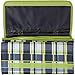 La Vita di Sole 80-by-60-Inch Picnic Blanket with Tote, Blue and Green Plaid