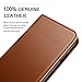 Zover iPhone X Case Detachable Genuine Leather Wallet Case With Auto Sleep/Wake Function Support Wireless Charging Magnetic Car Mount Holder Kickstand Feature Magnetic Closure Gift Box Brown