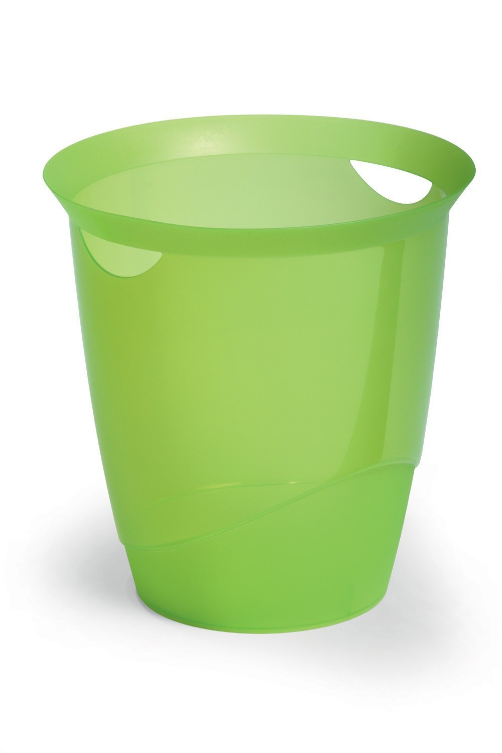 Durable Trend Small Waste Paper Bin - Bedroom & Office Waste Baskets - 16 Litre Capacity - Light Green