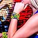 12 Neon Kandi Rave Bracelets, Tie-Dye Candy Bracelets - EDM Music Festival Accessories Clothing for Women, Stackable Jewelry Rave Accessories for Women, Kandy Rave Clothes Wear, Kandi Bracelet Gear