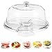 Perlli - Cake Stand Multifunctional Serving Platter and Cake Plate With Dome (6 Uses)