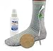 Premium Conductive Electrode Sock Package for use with TENS, eStim, Pulse Massagers & Other Devices Sold on Amazon (1 Sock Conductive Silver Thread + Electrode Spray + Adhesive pad + User Guide)