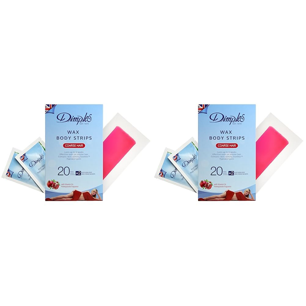 Dimples Wax Body Strips For Coarse Hair - Pack of 40