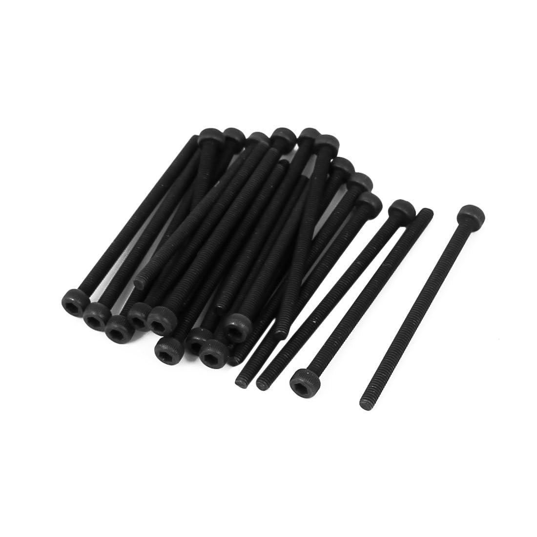 TOP-VIGOR 20Pcs Hexagon Socket Head Cap Screws, M2.5 x 40mm 12.9 Alloy Steel Replacement Machine Fastener Screws, Fully Thread for Bicycle Motorcycle Repair, Professionals Landlords Repairmen, Black
