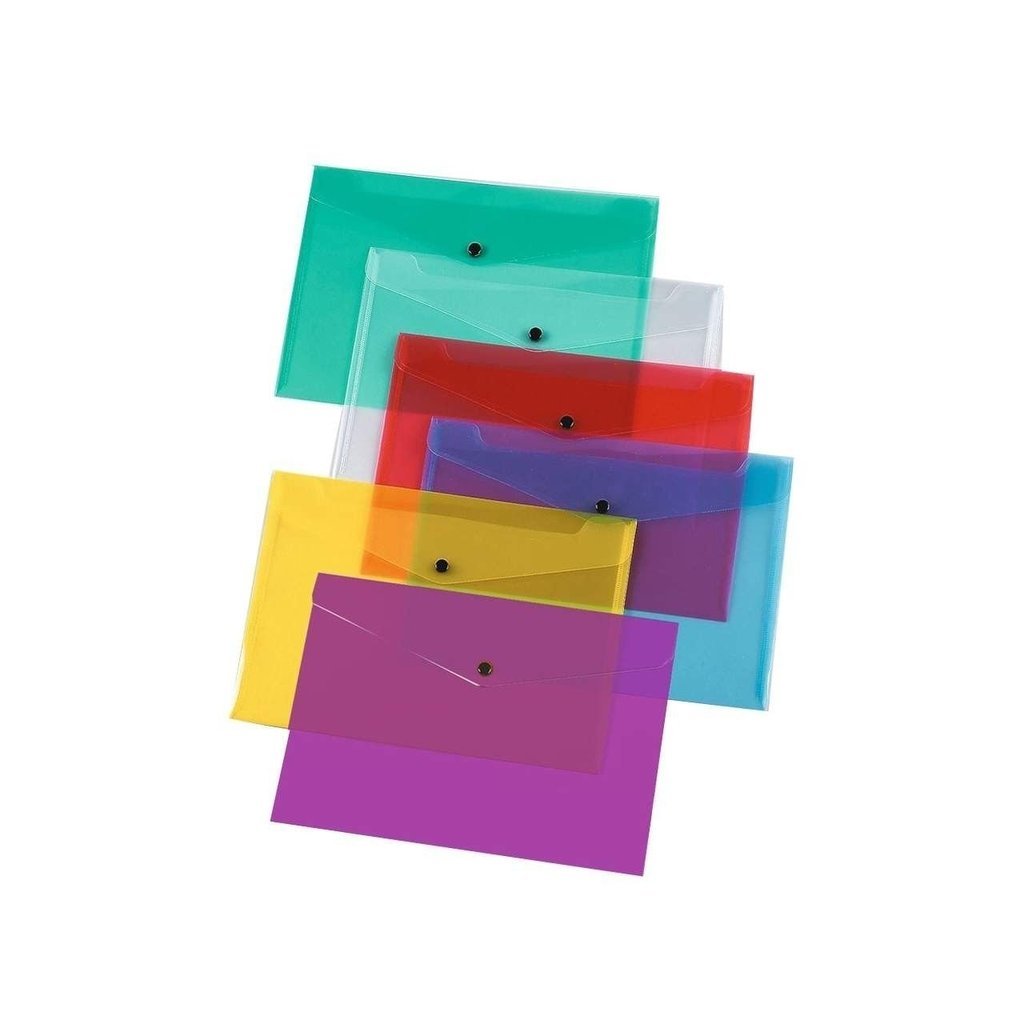 File Folders A4 Plastic Wallets Documents School Office Stationary Paper Filing Pack of 24