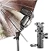 Camera Flash Speedlite Mount Stand and Umbrella Holder Mount 180°Swivel Light Stand E Type Light Bracket for Camera DSLR Nikon Canon Pentax Olympus and Other DSLR Flashes Studio Light LED Light