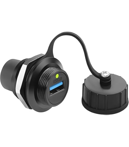 QIANRENON Adaptateur USB 3.0 Mâle Vers Femelle Pour Montage Sur Panneau, Transfert De Données Et Chargement 5 Gbit/s, Montage XLR/D, Noir