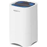 ROSEKM Small Air Purifiers for Home, Mini Air Purifier for Desktop, Bedroom, Office, Car, Room, Portable HEPA Air Purifier Air Cleaner for Smoke, Dust with Night Light