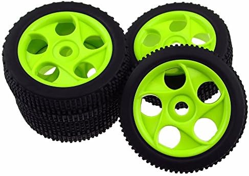 1/8 Buggy Climbing Rock Crawler Car 5 Hole Green Wheel Rim Tyre RC Tire