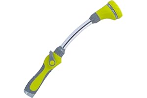 Watering Wand - The Relaxed Gardener 15" Garden Hose Nozzle Sprayer 8 Adjustable Spray Patterns and Thumb Control Shut Off Valve