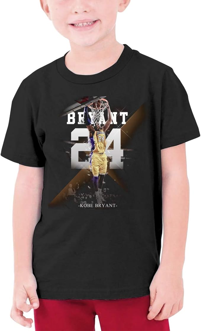 La Lakers Kobe Bryant 24 Youth Unisex Short Sleeve T Shirt Kobe Bryant Youth Unisex Short Sleeve Tee For Boy And Girl Amazon Ca Clothing Accessories