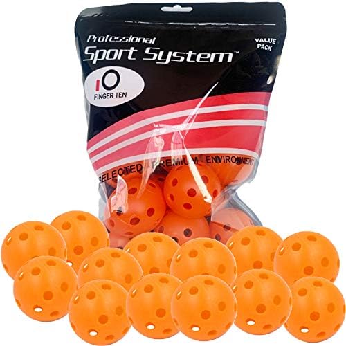FINGER TEN Golf Practice Balls Plastic Colored Value 12/24/36 Pack, Limited Flight Hollow Sports Training Ball for Men Women Kids, Indoor Outdoor Driving Range Backyard Use FINGER TEN Golf Practice Balls Plastic Colored Value 12/24/36 Pack, Limited Flight Hollow Sports Training Ball for Men Women Kids, Indoor Outdoor Driving Range Backyard Use