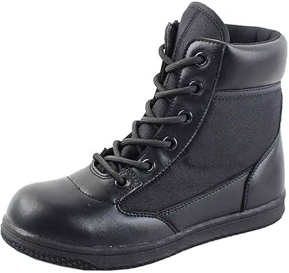 girls black military boots