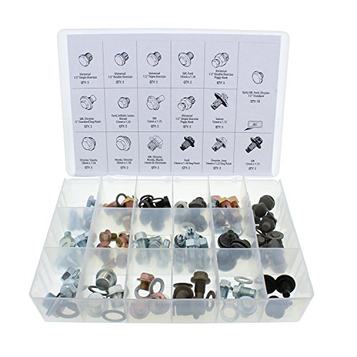 ABN Oil Drain Plug 76pc Assortment SAE & Metric Drain Plugs & Washer