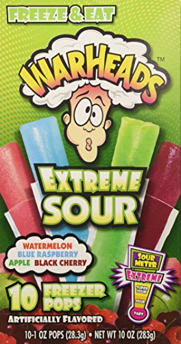 Warheads Extreme Sour Freezer Pops Freeze and Eat 10 Pops Pack of 2 (20 Pops Total) - Thumbnail 6