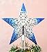8 Inch Christmas Tree Topper 5 Point Star Xmas Decorative Ornament (8 Inch, Blue)