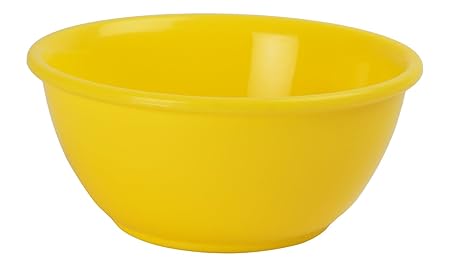 Lifeplast thick and durable Round Microwave Safe Bowl - Serving bowl set of 6 (Yellow)