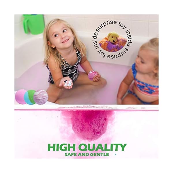 Bath Bombs for Kids with Surprise Toys Inside kids Bath Bombs Gift Set Bubble Bath Bombs for Girls and Boys(12pcs 3.5oz…