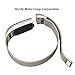Maledan Replacement Metal Bands for Fitbit Charge 2, Stainless Steel Milanese Bracelet Strap with Magnet Lock for Fitbit Charge 2 HR, Champange Small