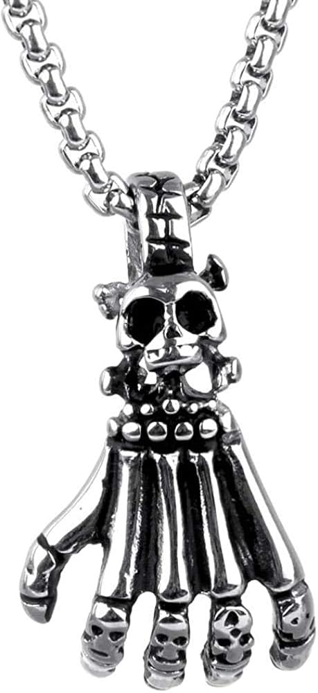 HAMANY Necklace,Mens Necklaces,European and American Stainless Steel Necklace Mens Jewelry Punk Titanium Steel Mens Pendant