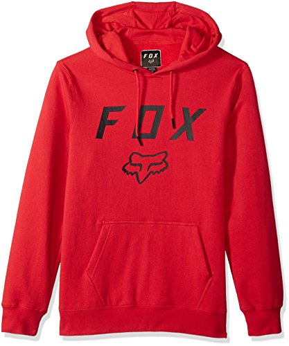 Fox Men's Standard Fit Legacy Logo Pullover Hooded Sweatshirt, Dark Red, XXL