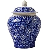 Decorative Ceramic Small urn. Commemorate a Loved one and Store The Ashes of Your pet Dog or cat. 3.5" Long x 5.1" high (Blue)